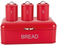 Tea Coffee Sugar and Bread Bin Set