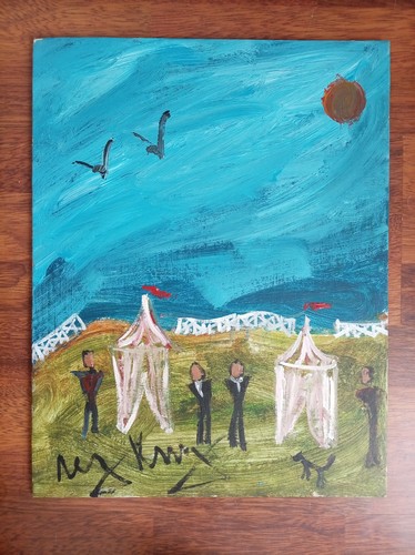 Large original signed painting - signed,