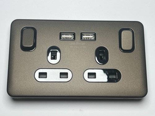 Schneider double socket usb - double, +