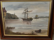 Original Oil Painting - Harry Barden - The Constable of Cornwall - 1922-1991
