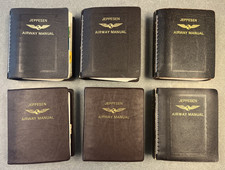 Jeppesen Leather Airway Manuals, Central Eastern US, 6 Vol. Set With Case *NICE!