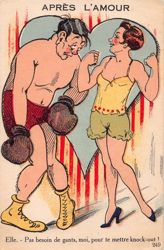 Postcard boxing theme apres - postcard,