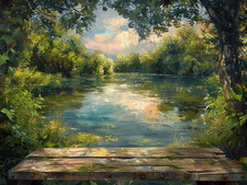 Fish Pond Carp Lake Canvas