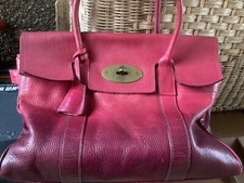 Mulberry vintage rare fuchsia ombre Bayswater Bag Leather Used genuine