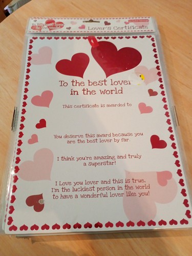 Best lover certificate - lover,