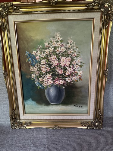 Vintage oil canvas painting - oil,