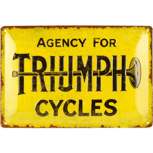 Triumph cycles agency tin sign - triumph,