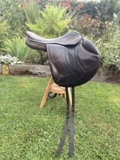Nick Dolman Brown Jump Saddle bespoke with  Butet tree 17.5 Inch MW
