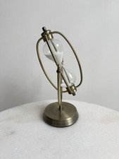 Hourglass Timer Decoration Brass Metal Rotating Antique Sand Clock Home Decor