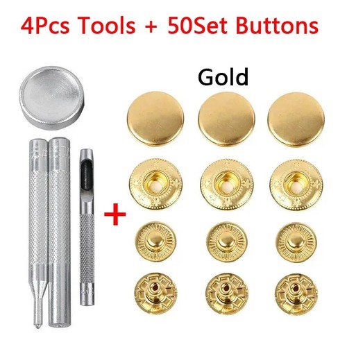 50sets leather snap fasteners - 50sets,