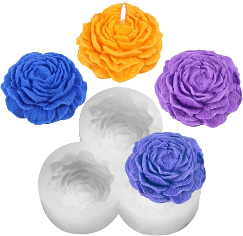 Peony candle mold silicone - mold, –