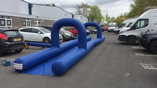 Inflatable water slip and - ,