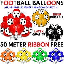 50 Football Balloons 12" Soccer Printed Match Party Latex Birthday League UK2