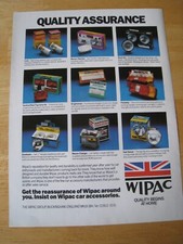 WIPAC CAR ACCESSORIES BUCKINGHAM ENGLAND QUALITY ASSURANCE ADVERT A4 FILE 24