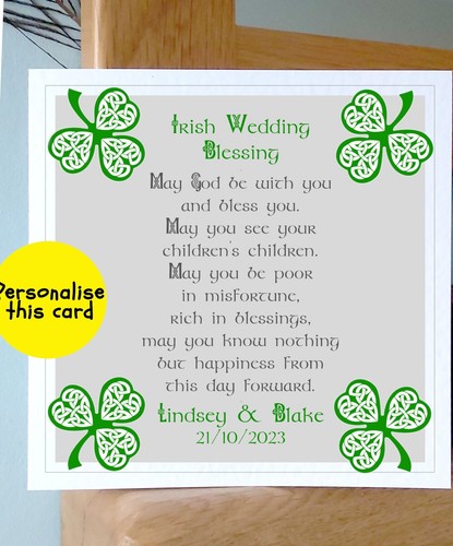 Irish wedding blessing - irish,