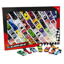 36 Piece Diecast Cars F1, Sports ,Racing ,Toy Cars Perfect Toys Mega Car Playset