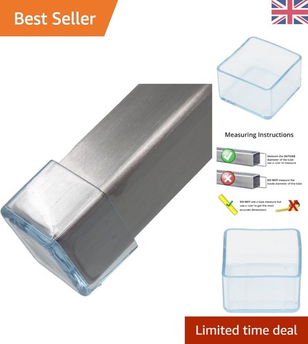 25mm square clear rubber - square,