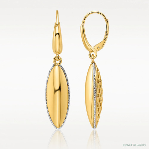 14k two tone - 14k, polished