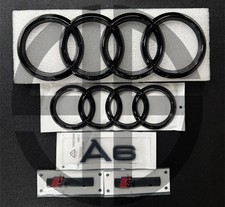 Audi A6 Gloss Black Badges