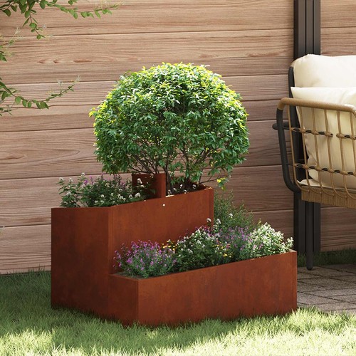 Garden planter brown corten - garden,