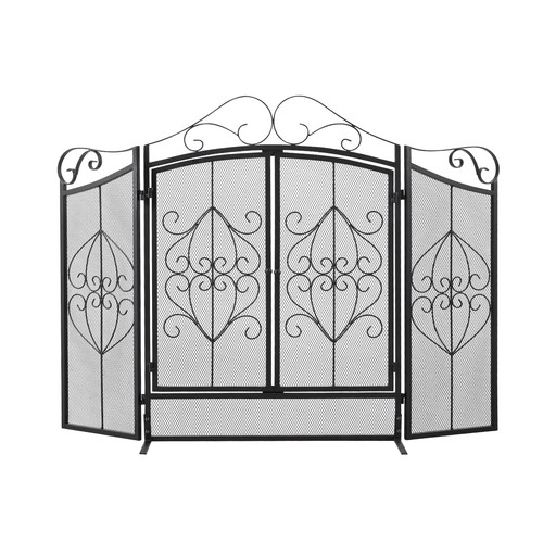 Black gold fire guard - black/gold,