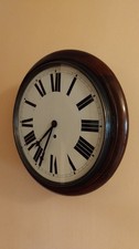 ANTIQUE STATION/SCHOOL/OFFICE WALL CLOCK.
