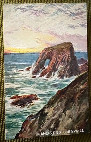 Antique postcard lands end - postcard,