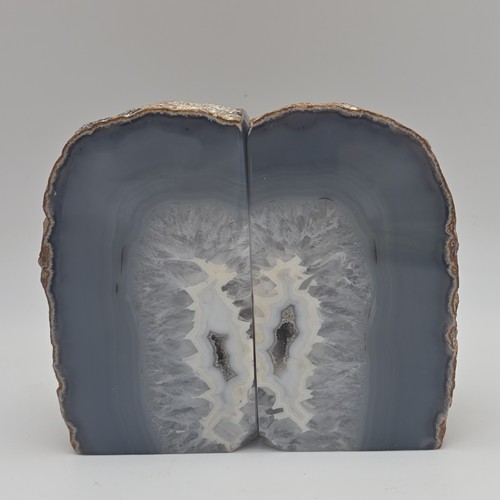 Gray blue crystalized agate - crystalized,