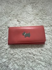 RADLEY Ladies Purse In Coral Pink With Grey Dog Frontal.lots Of Compartments