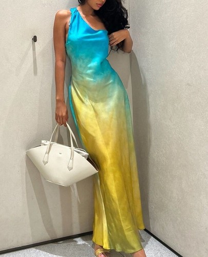 Zara asymmetric tie dye - dye, satin