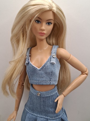 Denim blue set skirt - 🔥,