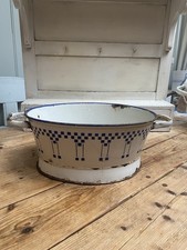 Vintage French Oval enamel