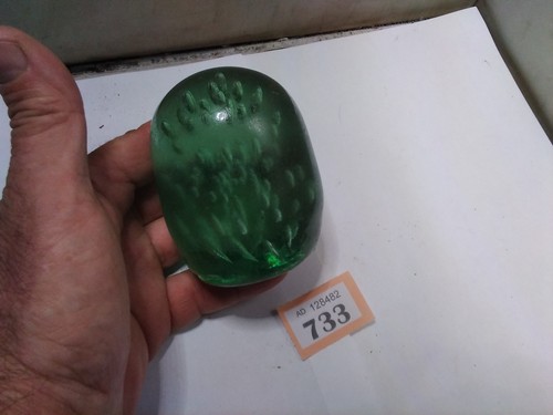 Glass dump paperweight - glass,