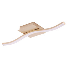 Contemporary Designer Single Wavy Strip LED Ceiling Light Fitting in Matte Go...