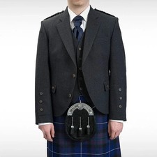 Scottish Charcoal Grey Tweed