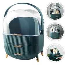 Desktop Tidy Jewelry Makeup Drawer Cosmetic Organizer Box Dustproof Portable