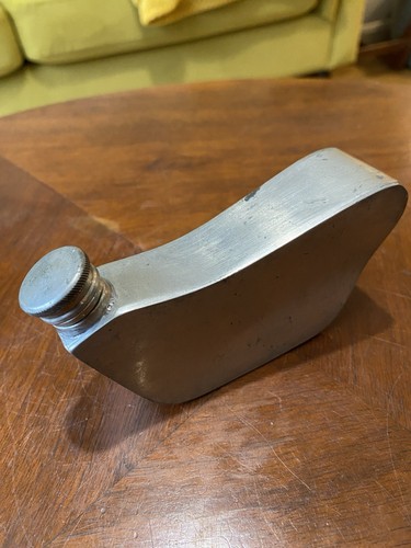 Golf hip flask made pewter - ,