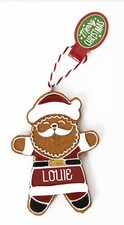SCENTED PERSONALISED GINGERBREAD TREE DECORATION GIRLS BOYS NAMES AND BLANKS 