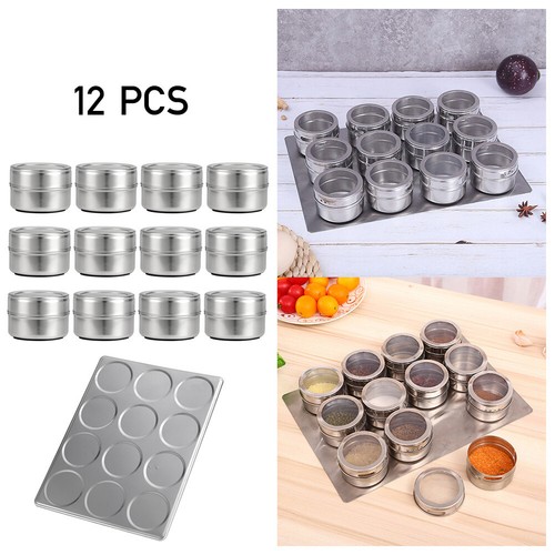 Stainless steel spice jar rack - steel,