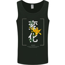 Japanese Flowers Quote Japan Change Mens Vest Tank Top