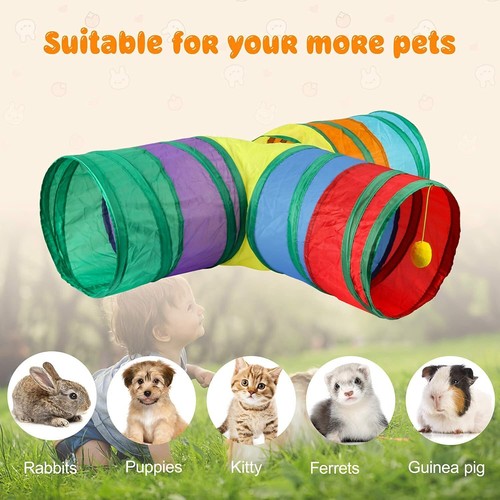 Foldable pet cat tunnel rabbit - foldable,
