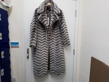 Coat ladies River Island Grey Faux Fur size 10