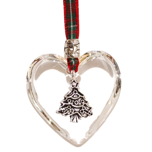 Solid glass heart with - glass,
