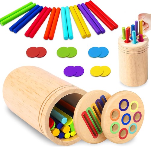 Montessori wooden toys for 2 - wooden, 1