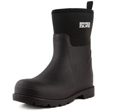Short Neoprene Lined All-Weather Rubber Wellington Boots Waterproof Mud Wellies