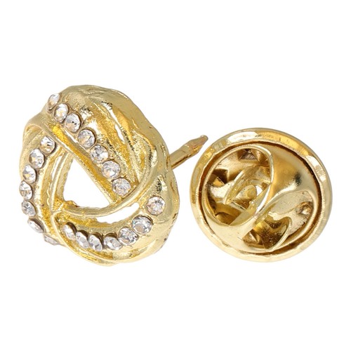 Golden circular metal collar - metal,