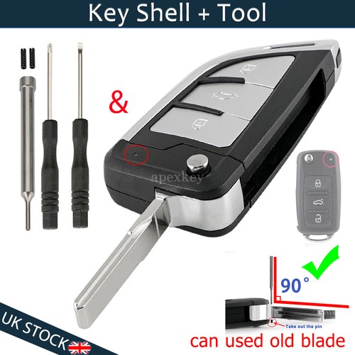 Button flip key fob - button,