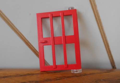 Red door with panes - red, trans