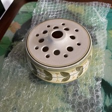 Vintage Jersey Pottery Pot pourri Dish Or Flower Posy Green Floral Design