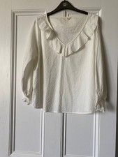 Hush Ladies Cream Top Size 14